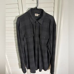 Faherty Charcoal Button-Up Shirt